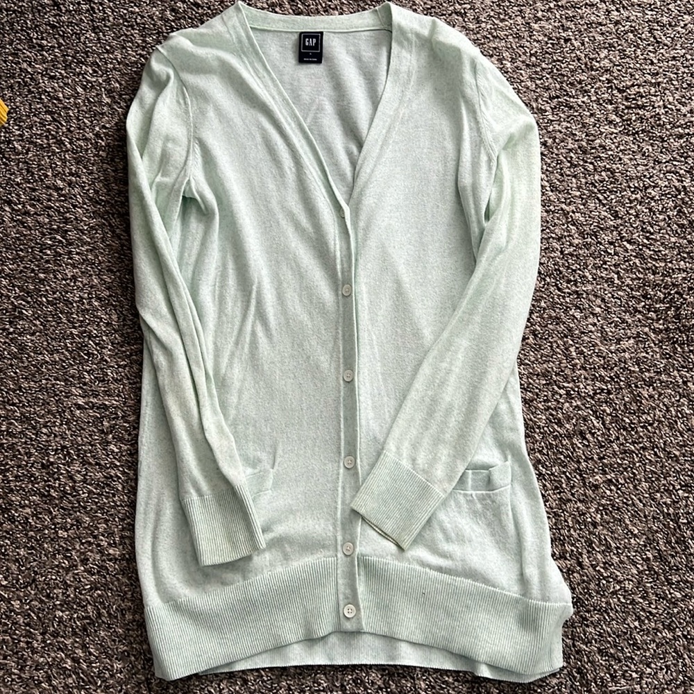 Gap Sea Foam Green Boyfriend Cardigan, Small